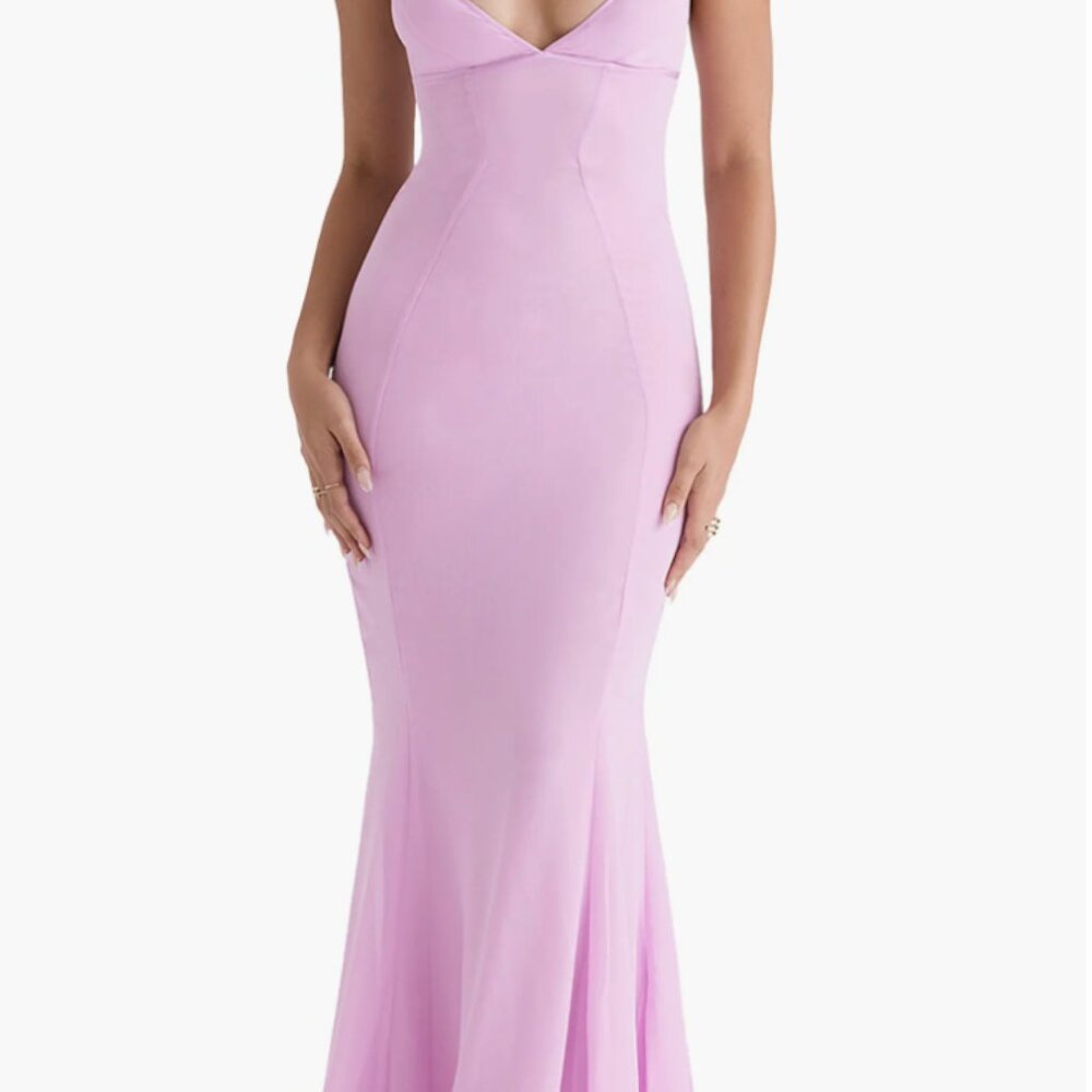 New house of cb Loren Georgette Mermaid Gown